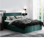 „Cosmo“ kontinentinė lova 140x200, apmušta, čiužinys, čiužinuko užtiesalas, konteineris