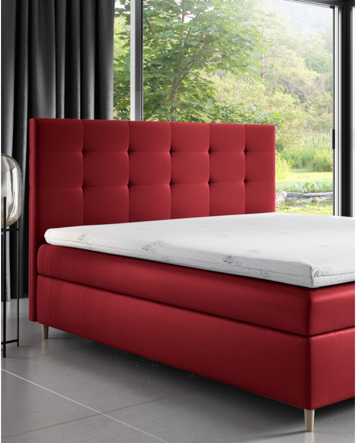 „Dakota“ kontinentinė lova 140x200, apmušta, čiužinys, čiužinuko užtiesalas, konteineris - Paveikslėlis 5