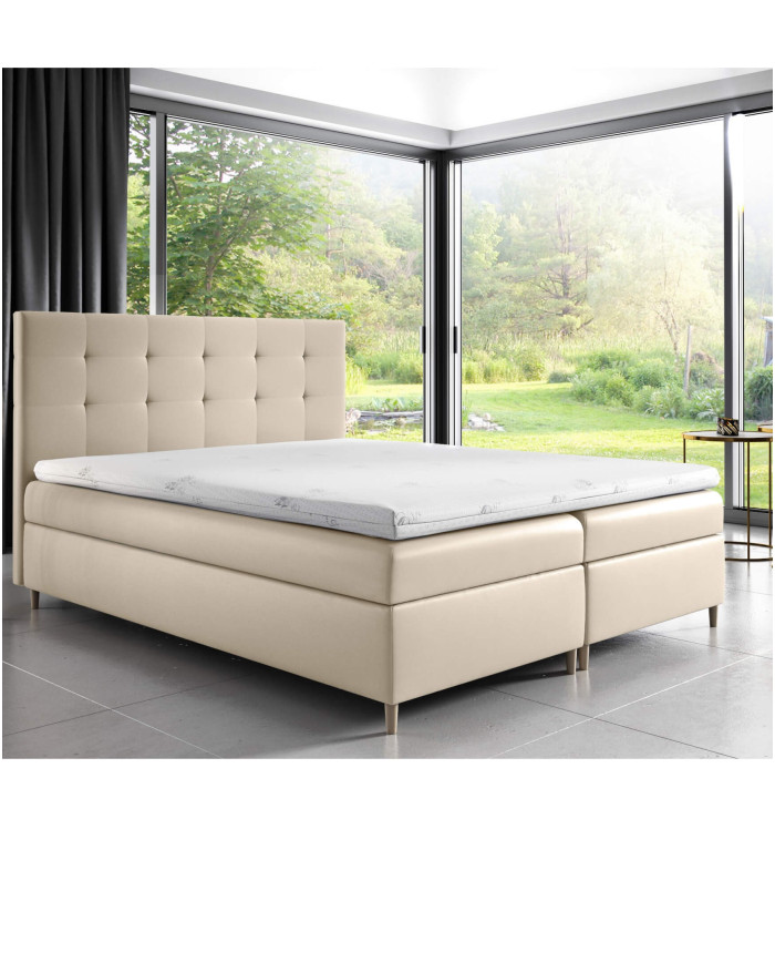 „Dakota“ kontinentinė lova 160x200, apmušta, čiužinys, čiužinuko užtiesalas, konteineris - Paveikslėlis 2