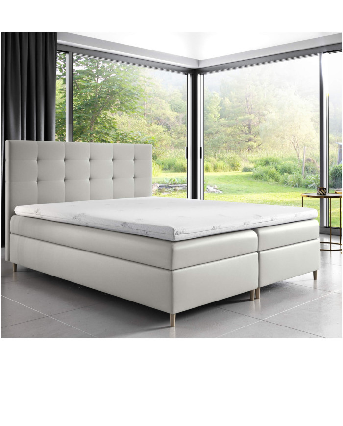 „Dakota“ kontinentinė lova 160x200, apmušta, čiužinys, čiužinuko užtiesalas, konteineris - Paveikslėlis 3