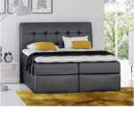 Diego kontinentinė lova 120x200, apmušta, čiužinys, čiužinuko užtiesalas, konteineris