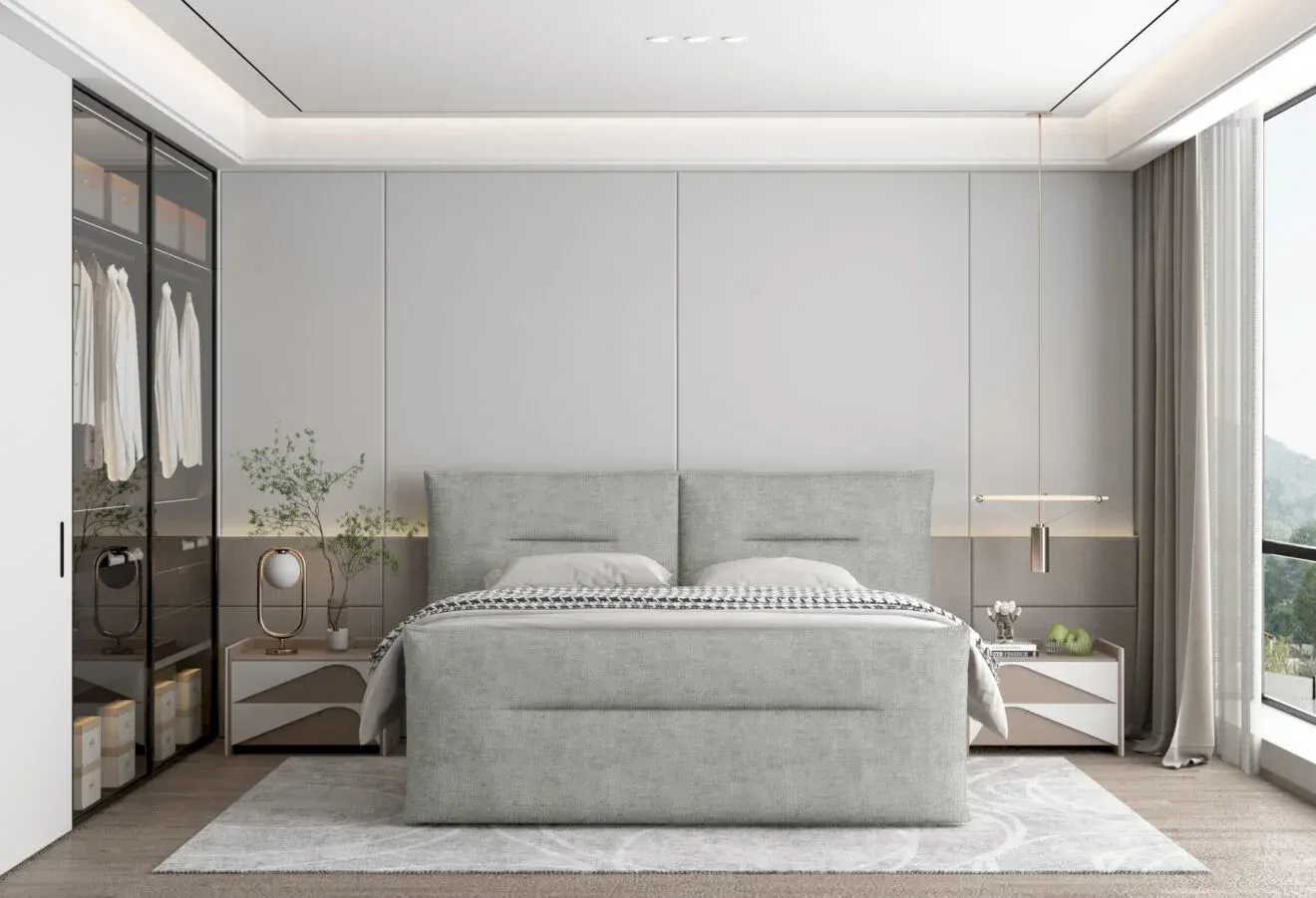 Kontinentinė lova Elma 160x200 Gr1 — изображение 6