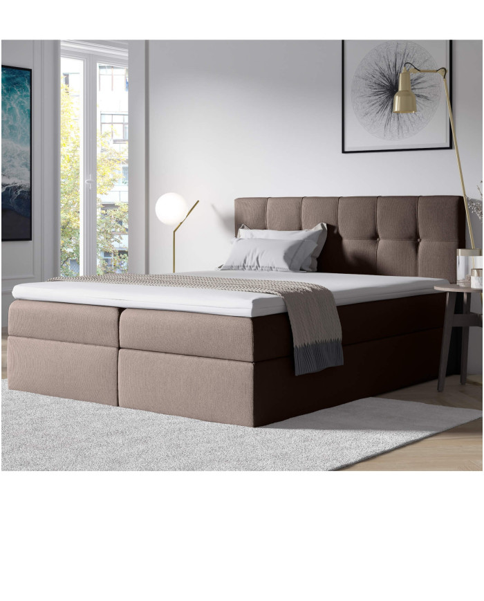 Emporio kontinentinė lova 180x200, apmušta, čiužinys, čiužinuko užtiesalas, konteineris - Paveikslėlis 4