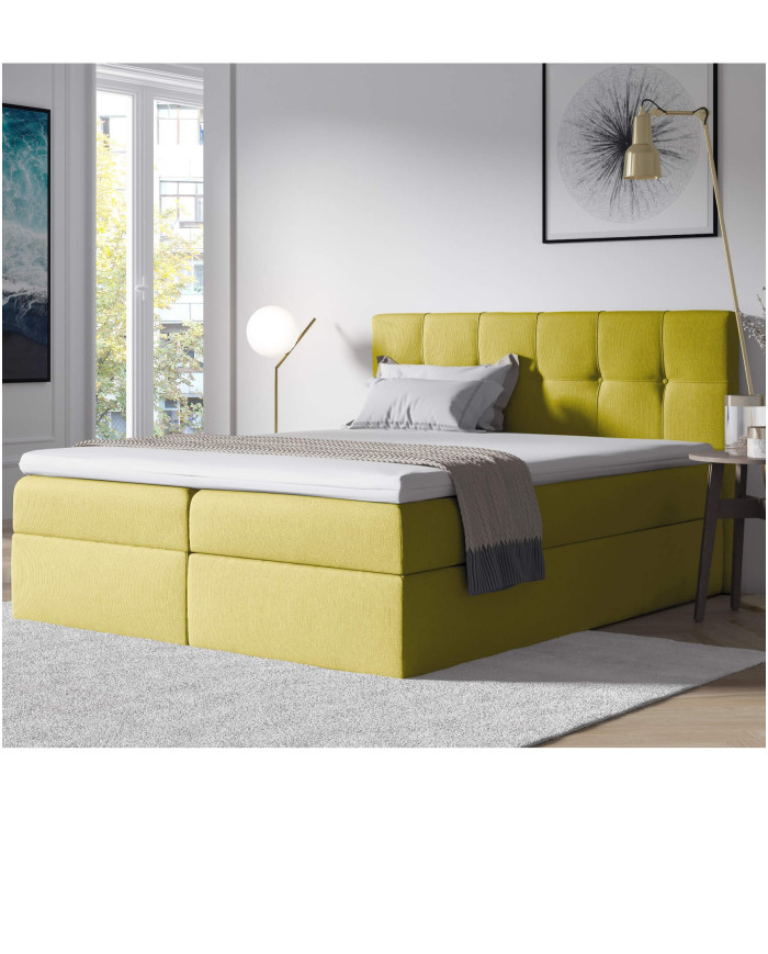 Emporio kontinentinė lova 180x200, apmušta, čiužinys, čiužinuko užtiesalas, konteineris - Paveikslėlis 5