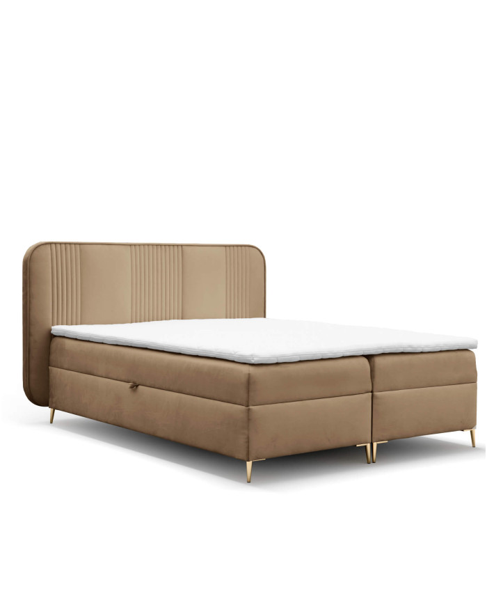 Fandy kontinentinė lova 140x200, apmušta, čiužiniai, čiužinys antčiužinys, konteineris - Paveikslėlis 2