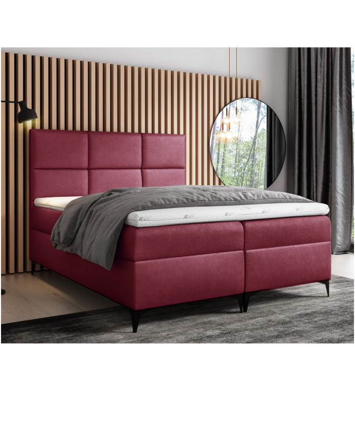 „Fava“ kontinentinė lova 180x200, apmušta, čiužinys, čiužinuko užtiesalas, konteineris - Paveikslėlis 4