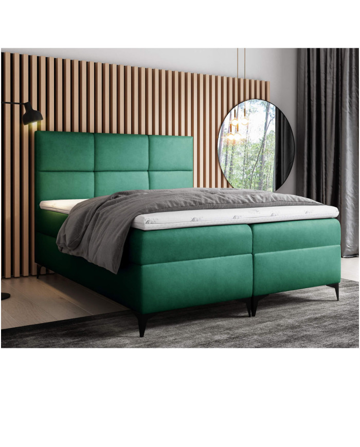 „Fava“ kontinentinė lova 180x200, apmušta, čiužinys, čiužinuko užtiesalas, konteineris - Paveikslėlis 6