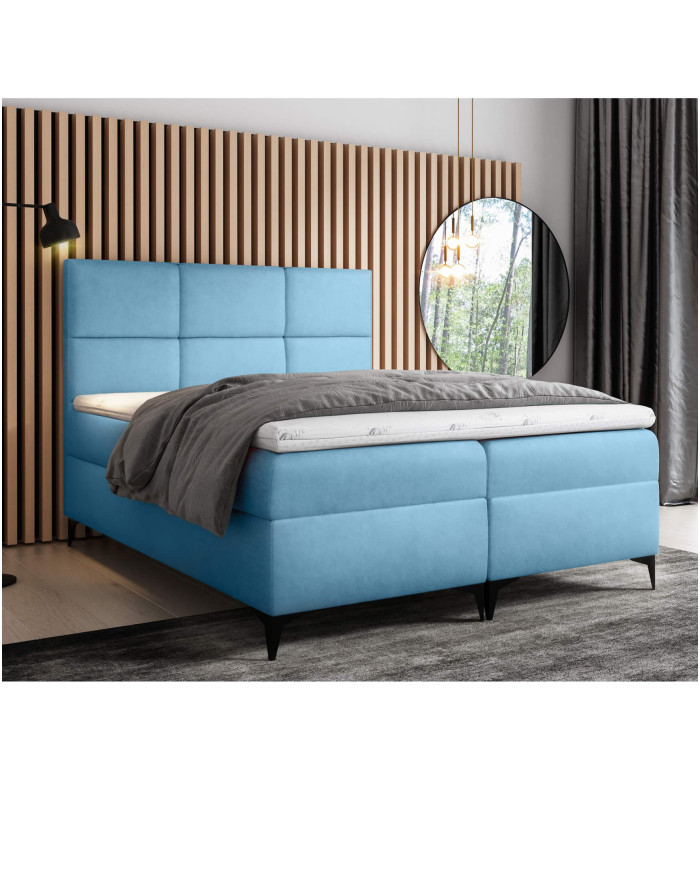 „Fava“ kontinentinė lova 180x200, apmušta, čiužinys, čiužinuko užtiesalas, konteineris - Paveikslėlis 7