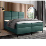 „Fava“ kontinentinė lova 200x200, apmušta, čiužinys, čiužinuko užtiesalas, konteineris