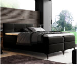 Figaro kontinentinė lova 140x200, apmušta, čiužinys, čiužinuko užtiesalas, konteineris