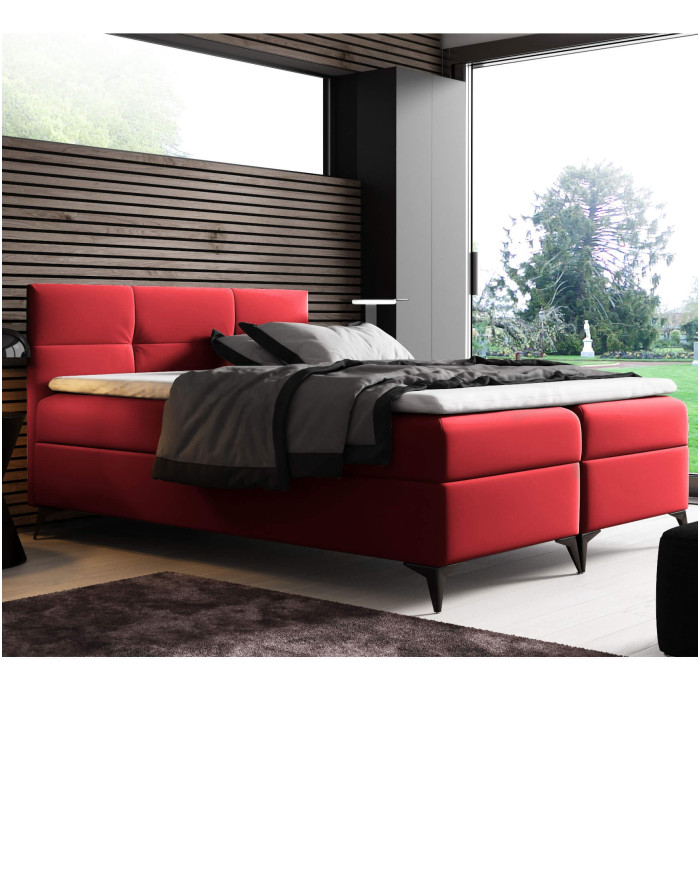 Figaro kontinentinė lova 140x200, apmušta, čiužinys, čiužinuko užtiesalas, konteineris - Paveikslėlis 3