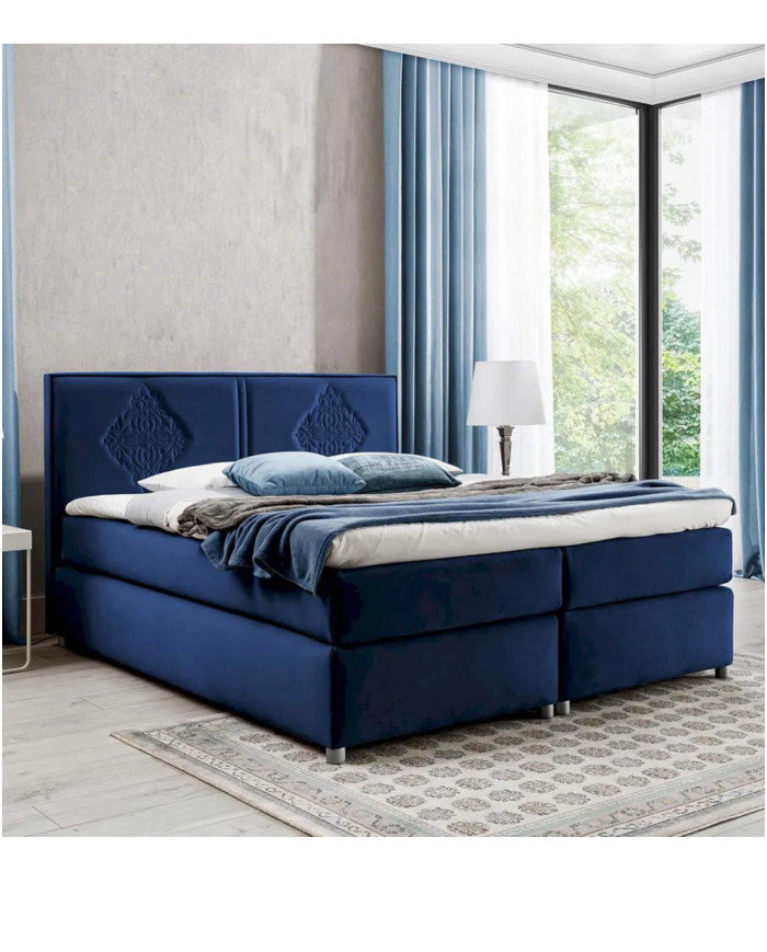 Folk kontinentinė lova 180x200, apmušta, su čiužiniu, viršutiniu sluoksniu — изображение 2