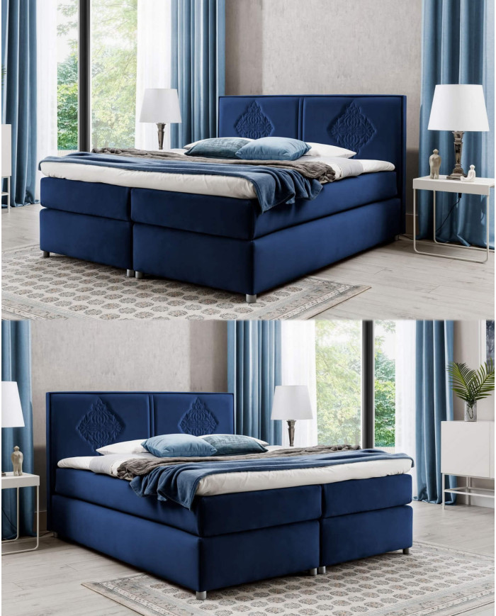 Folk kontinentinė lova 180x200, apmušta, su čiužiniu, viršutiniu sluoksniu — изображение 6