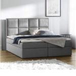 „Galaxy“ kontinentinė lova 140x200, apmušta, čiužinys, čiužinuko užtiesalas, konteineris