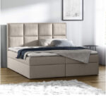 „Galaxy“ kontinentinė lova 160x200, apmušta, čiužinys, čiužinuko užtiesalas, konteineris