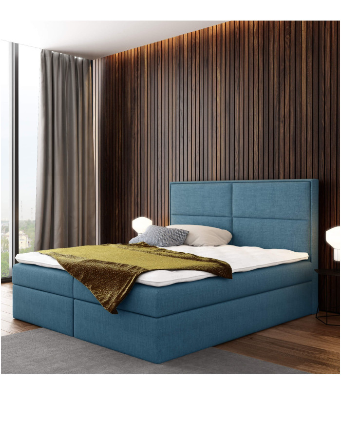 Grand kontinentinė lova 180x200, apmušta, čiužinys, čiužinuko užtiesalas, konteineris - Paveikslėlis 3