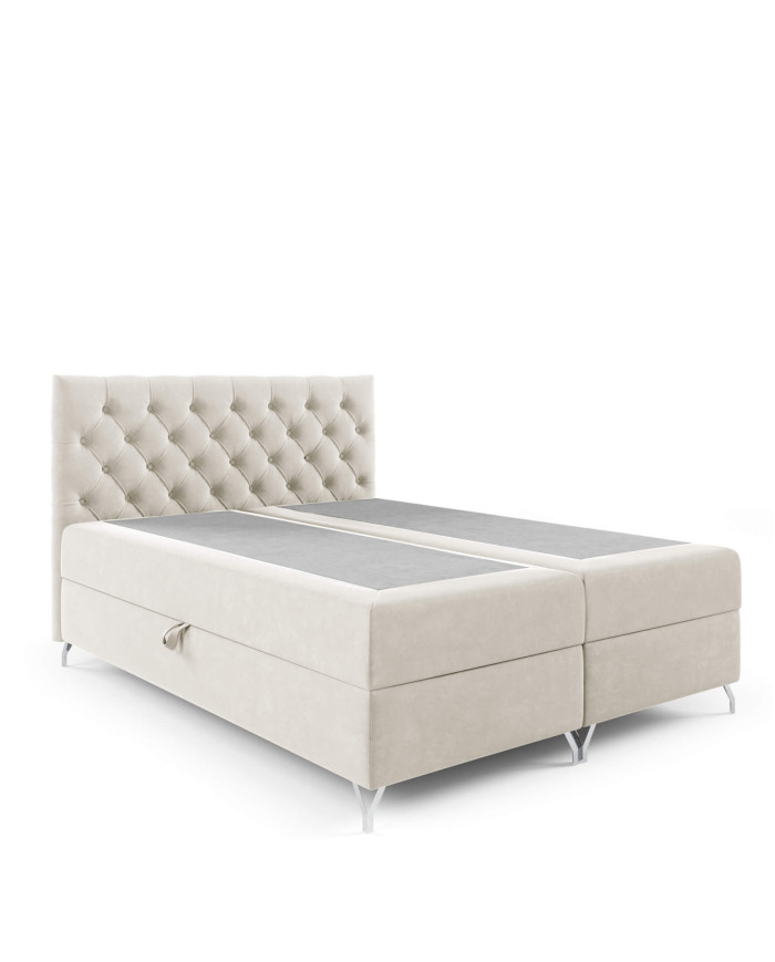 Guliette kontinentinė lova 140x200, apmušta, čiužiniai, čiužinys su užtiesalu, konteineris - Paveikslėlis 6