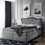 Gusto kontinentinė lova 180x200, apmušta, čiužinys, čiužinuko užtiesalas, konteineris