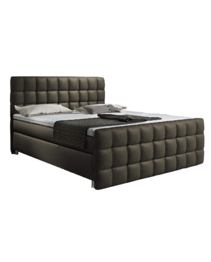 Imperia kontinentinė lova, 140x200 cm, apmušta, su kišeninių spyruoklių čiužiniu, viršutiniu čiužiniu