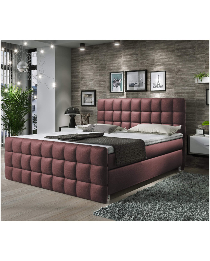 Imperia kontinentinė lova, 180x200 cm, apmušta, su kišeninių spyruoklių čiužiniu, viršutiniu čiužiniu - Paveikslėlis 4