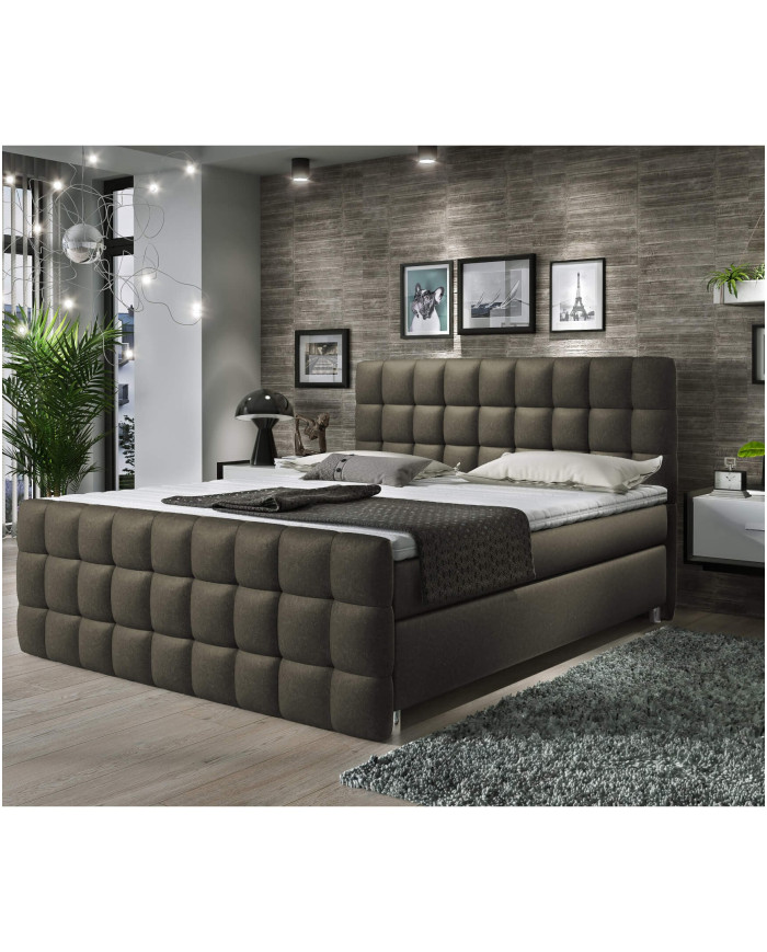 Imperia kontinentinė lova, 180x200 cm, apmušta, su kišeninių spyruoklių čiužiniu, viršutiniu čiužiniu - Paveikslėlis 6