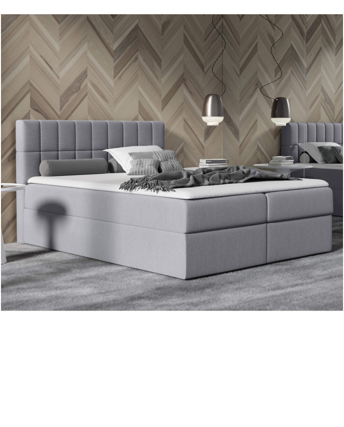 Kardamon kontinentinė lova 120x200, apmušta, čiužinys, čiužinuko užtiesalas, konteineris - Paveikslėlis 6