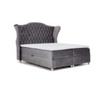 Livia kontinentinė lova 180x200, apmušta, čiužinys, čiužinuko užtiesalas, konteineris