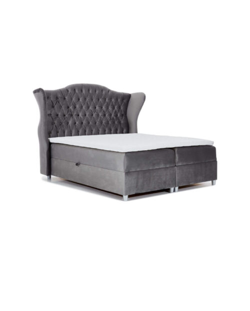 Livia kontinentinė lova 180×200, apmušta, čiužinys, čiužinuko užtiesalas, konteineris