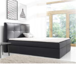 Livorno kontinentinė lova 160x200, apmušta, čiužinys, čiužinuko užtiesalas, konteineris