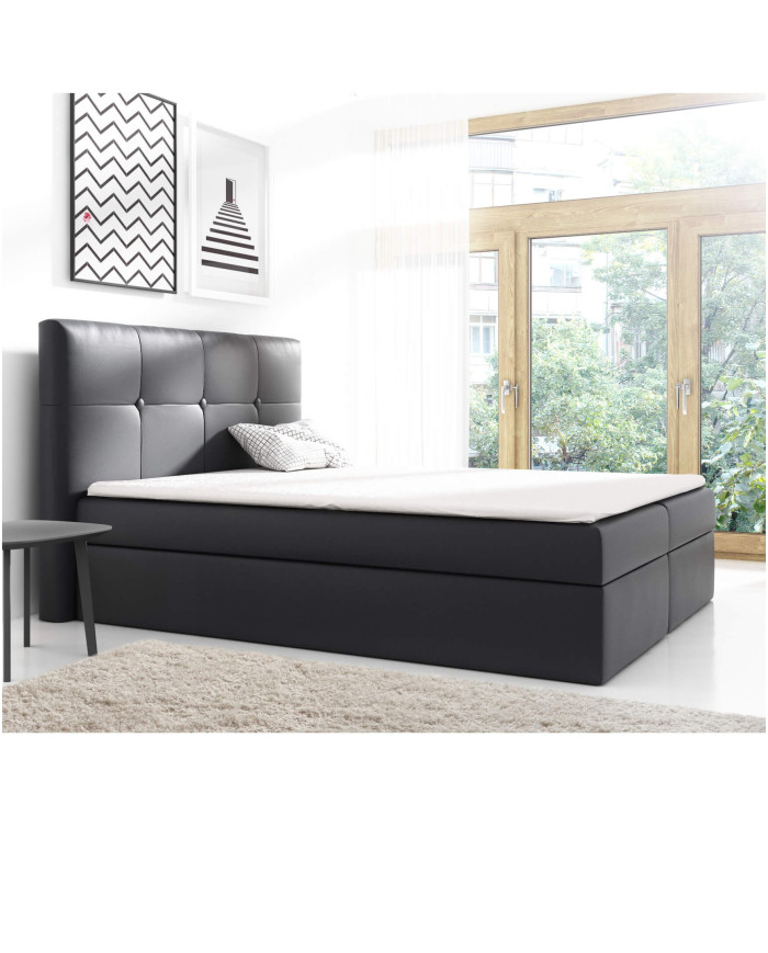 Livorno kontinentinė lova 180x200, apmušta, čiužinys, čiužinuko užtiesalas, konteineris