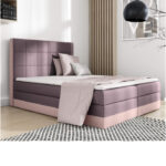 Lorice kontinentinė lova 160x200, apmušta, čiužinys, čiužinuko užtiesalas, konteineris