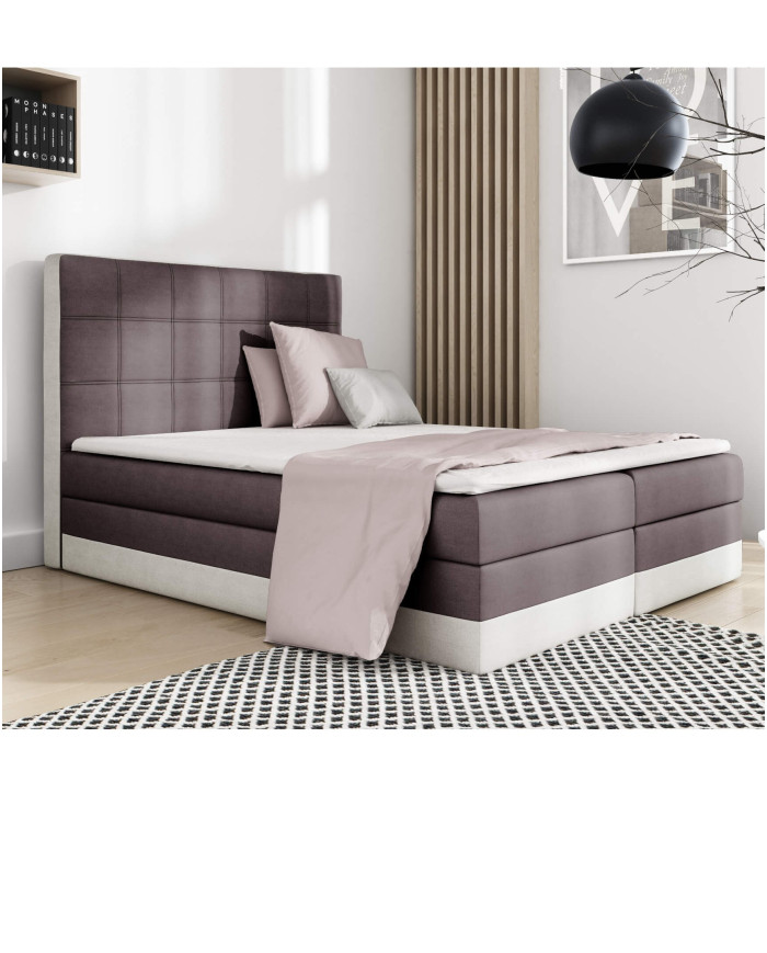 Lorice kontinentinė lova 180x200, apmušta, čiužinys, čiužinuko užtiesalas, konteineris — изображение 5