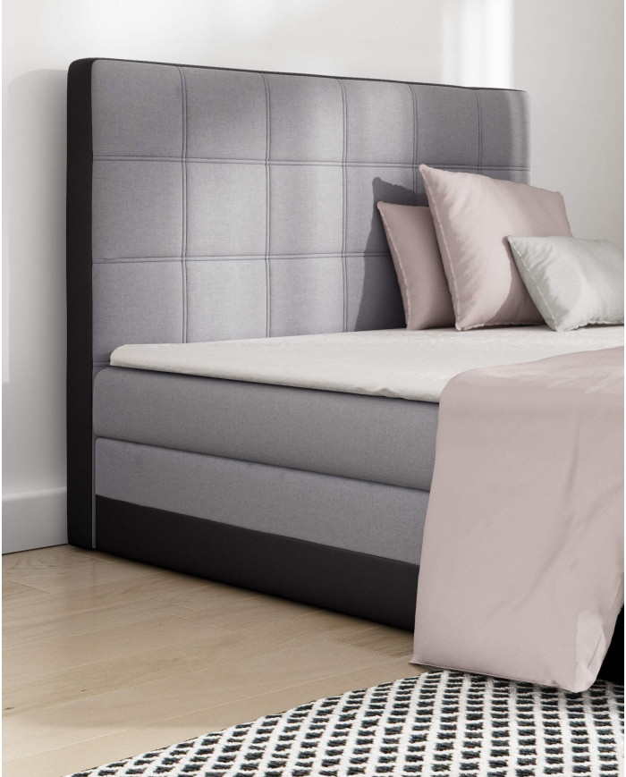 Lorice kontinentinė lova 200x200, apmušta, čiužinys, čiužinuko užtiesalas, konteineris — изображение 6