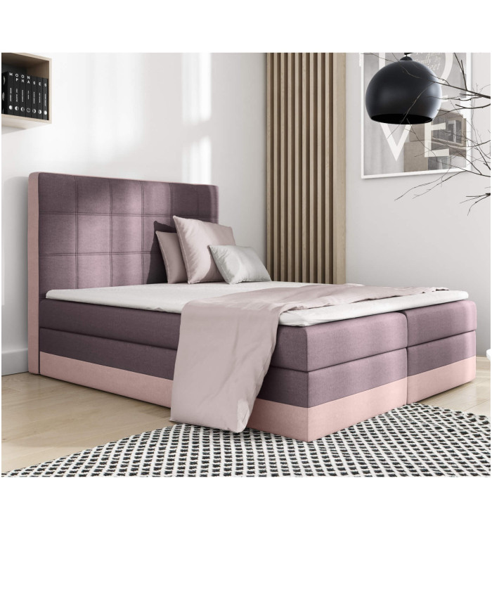 Lorice kontinentinė lova 200x200, apmušta, čiužinys, čiužinuko užtiesalas, konteineris