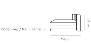 Kontinentinė lova Madison 160x200 Gr1 — изображение 6
