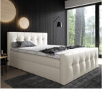 Malibu kontinentinė lova 200x200, apmušta, čiužinys, čiužinuko užtiesalas, konteineris