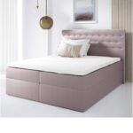 „Malmo“ kontinentinė lova 120x200, apmušta, čiužinys, čiužinuko užtiesalas, konteineris