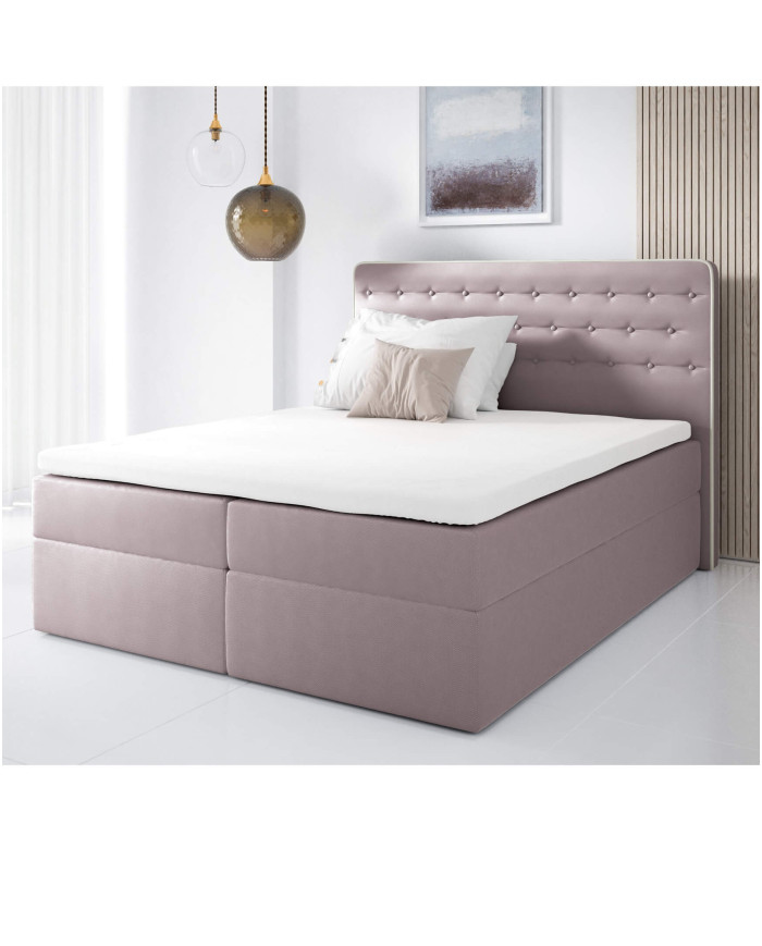 „Malmo“ kontinentinė lova 180x200, apmušta, čiužinys, čiužinuko užtiesalas, konteineris - Paveikslėlis 3