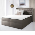 „Malmo“ kontinentinė lova 200x200, apmušta, čiužinys, čiužinuko užtiesalas, konteineris