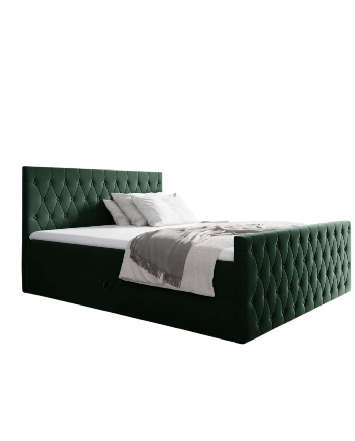 Montana kontinentinė lova 140x200, apmušta, čiužiniai, čiužinys, čiužinuko užtiesalas, konteineris - Paveikslėlis 2