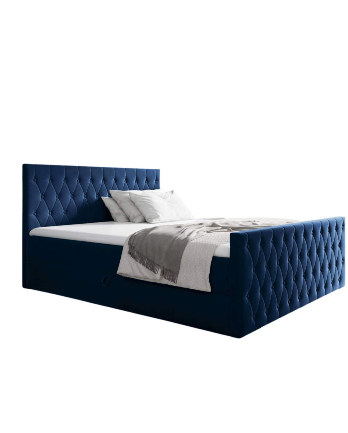 Montana kontinentinė lova 140x200, apmušta, čiužiniai, čiužinys, čiužinuko užtiesalas, konteineris - Paveikslėlis 4