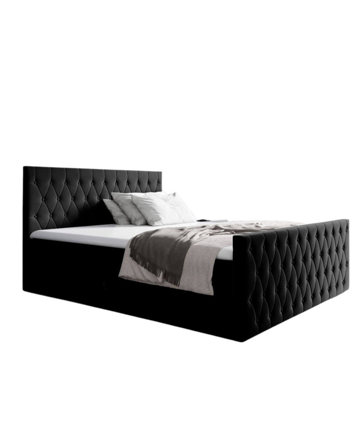 Montana kontinentinė lova 140x200, apmušta, čiužiniai, čiužinys, čiužinuko užtiesalas, konteineris - Paveikslėlis 5