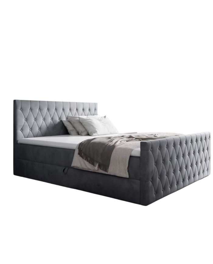 Montana kontinentinė lova 140x200, apmušta, čiužiniai, čiužinys, čiužinuko užtiesalas, konteineris - Paveikslėlis 6