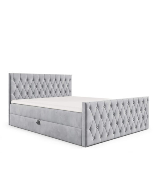 Montana kontinentinė lova 140×200, apmušta, čiužiniai, čiužinys, čiužinuko užtiesalas, konteineris