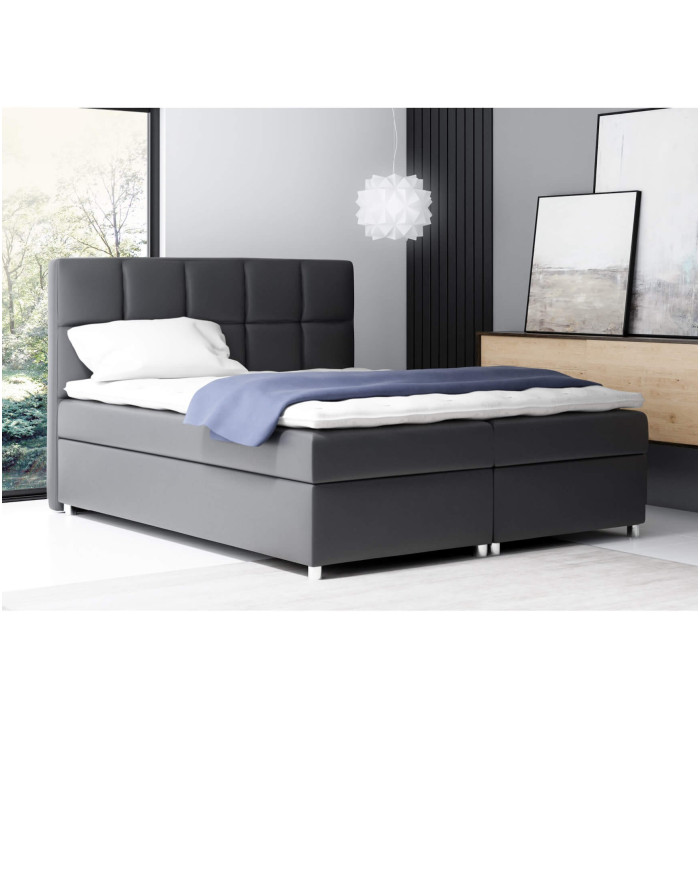 Napoli kontinentinė lova 180x200, apmušta, čiužinys, čiužinuko užtiesalas, konteineris - Paveikslėlis 2