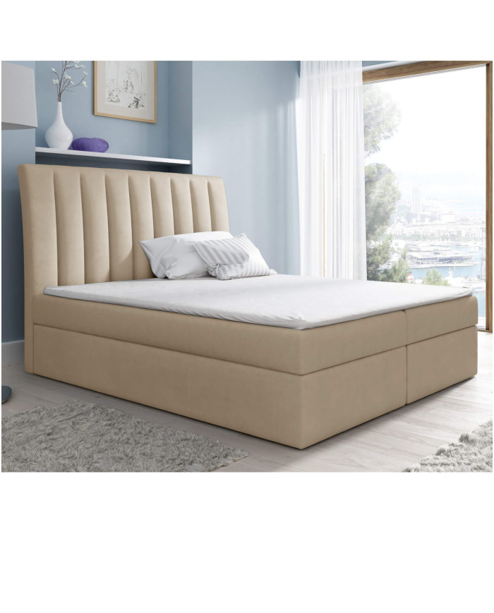 Nero kontinentinė lova 180x200, apmušta, čiužinys, čiužinuko užtiesalas, konteineris — изображение 2