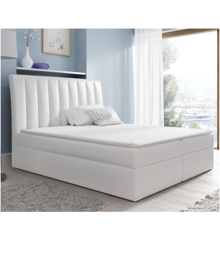 Nero kontinentinė lova 180x200, apmušta, čiužinys, čiužinuko užtiesalas, konteineris — изображение 4