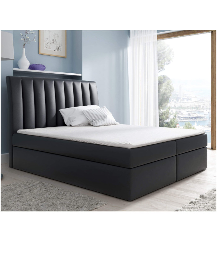 Nero kontinentinė lova 180x200, apmušta, čiužinys, čiužinuko užtiesalas, konteineris — изображение 6