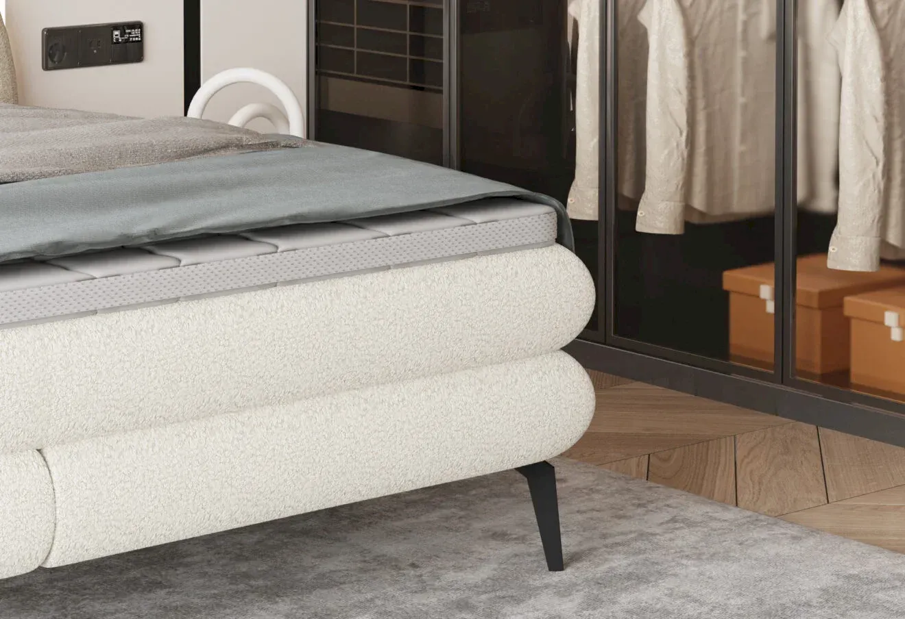 Ovo kontinentinė lova 180x200 Gr1 - Paveikslėlis 3