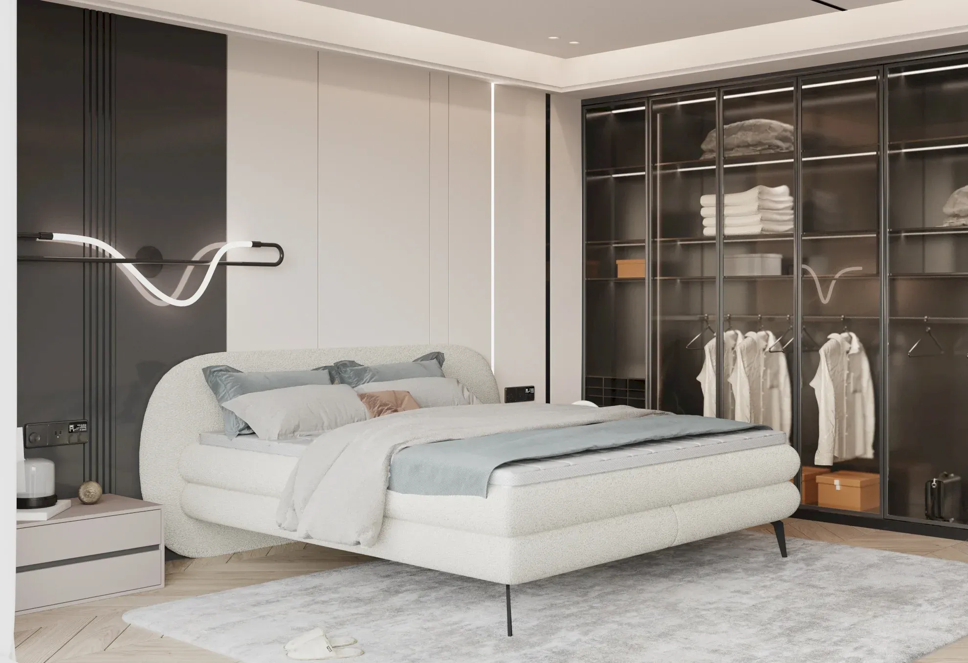 Ovo kontinentinė lova 180x200 Gr1 - Paveikslėlis 6